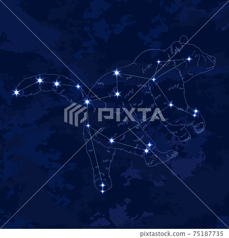 星座系列b 星座圖和星座線 Ursa Major 插圖素材 圖庫