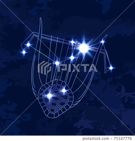 88 Constellation Series B-Constellation Picture and Constellation Line-Lyra 88 Constellation Series B-Constellation Picture and Constellation Line-Lyra 75187776