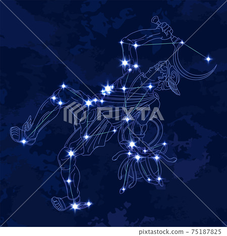88 Constellation Series B-Constellation Paintings and Constellation Lines-Perseus 88 Constellation Series B-Constellation Paintings and Constellation Lines-Perseus 75187825