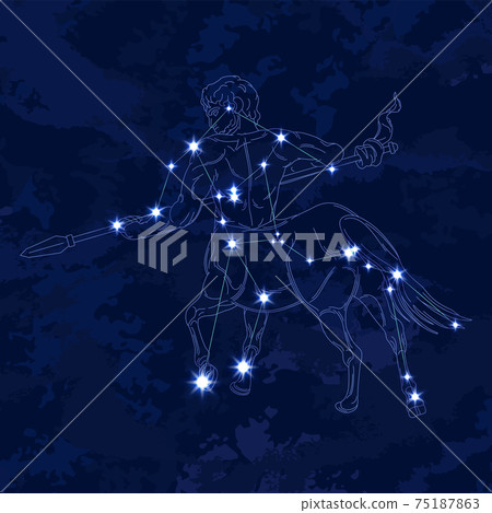 88星座系列B-星座繪畫和星座線條-半人馬座 75187863