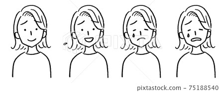 女性半身像變臉困擾 女性半身像變臉困擾 75188540