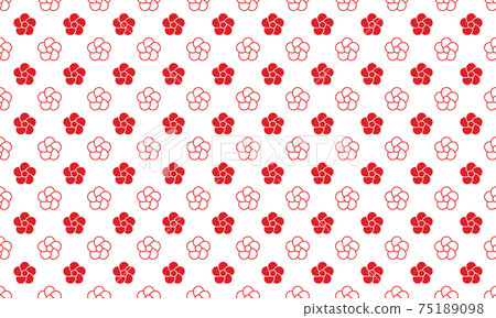 Japanese pattern material twisted plum seamless... - Stock Illustration ...