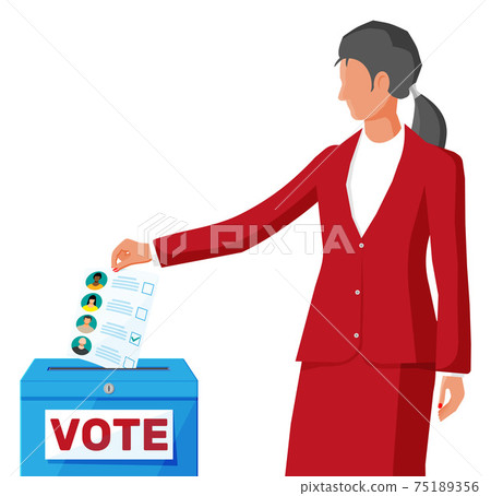 Woman on election Woman on election 75189356