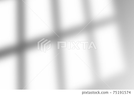 Shadow of window overlay on white texture background. Use for decorative product presentation. 75191574