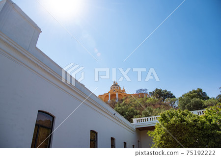 Mexico Church of Los Remedios in Cholula built on a pyramid destroyed by the Spanish invasion 75192222