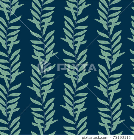 Abstract flowers and leaves seamless pattern - Stock Illustration ...
