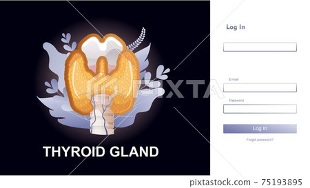 thyroid gland banner concept vector 75193895