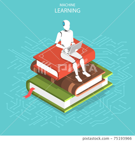Machine learning isometric flat vector conceptual illustration. Machine learning isometric flat vector conceptual illustration. 75193966