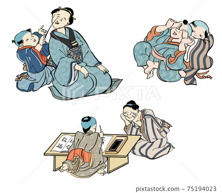 Ukiyo-e-Terakoya class collapse 3-piece set 75194023
