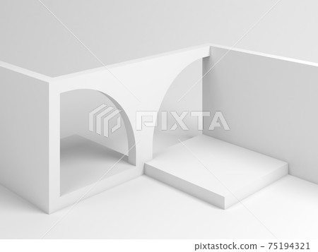 Abstract white architectural installation 3 d Abstract white architectural installation 3 d 75194321