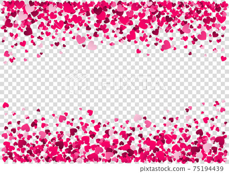 Pink  heart confetti, Valentine's day background. 75194439