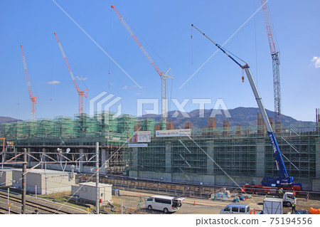 Hokuriku Shinkansen construction site at Tsuruga Station 75194556