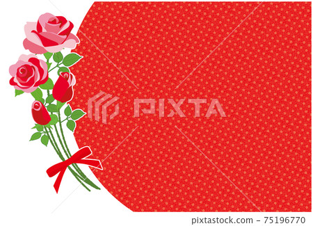 Red rose flower frame background material postcard Red rose flower frame background material postcard 75196770