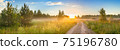 amazing panorama summer landscape with sunrise 75196780