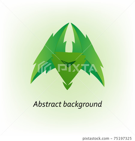 Abstract background with green geometric shape element, design element Abstract background with green geometric shape element, design element 75197325
