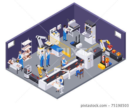 Footwear Production Factory Composition 75198503