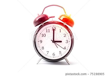 Alarm clock with double bell - winter and summer time concept 75198905