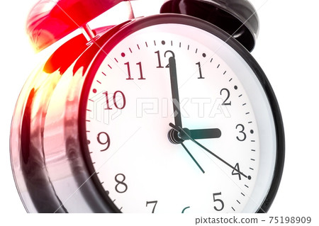 Alarm clock with double bell - winter and summer time concept 75198909