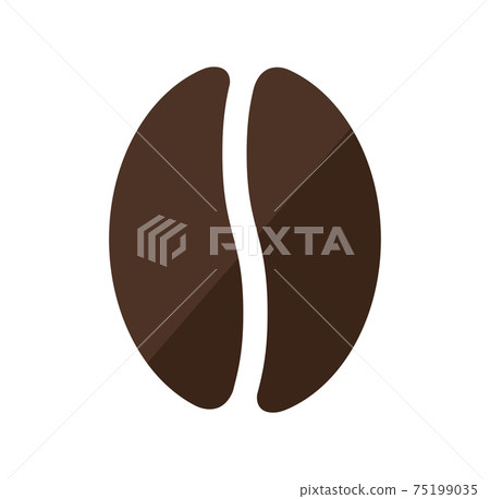 咖啡豆（咖啡館/咖啡/咖啡廳）矢量圖標 75199035