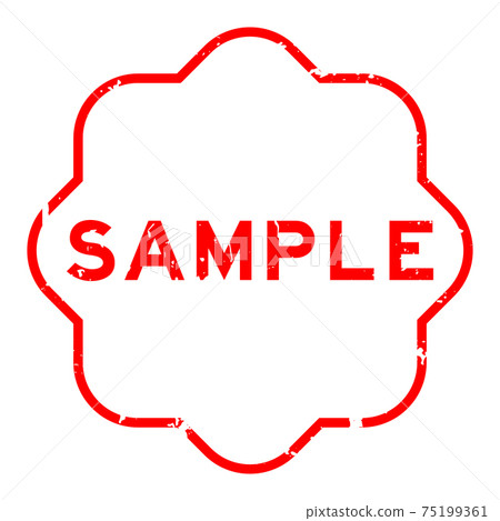Grunge red sample word rubber seal stamp on white background Grunge red sample word rubber seal stamp on white background 75199361