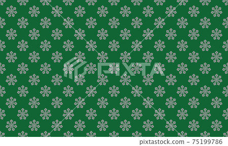 Japanese pattern material, clove pattern, seamless pattern, green 75199786