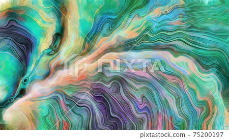 Abstract flowing watercolor painting background 75200197