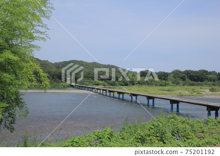 Sada subsidence bridge over the Shimanto River Sada subsidence bridge over the Shimanto River 75201192