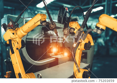 Smart industry robot arms for digital factory production technology 75201659