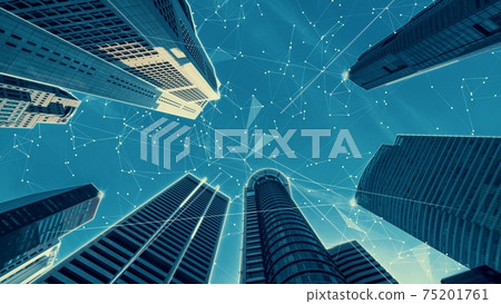 Smart digital city with globalization abstract graphic showing connection network Smart digital city with globalization abstract graphic showing connection network 75201761