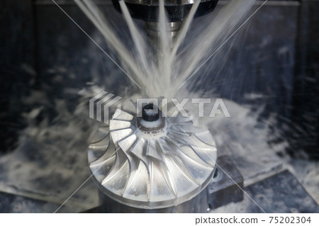 turbine wheel milling process with coolant 75202304