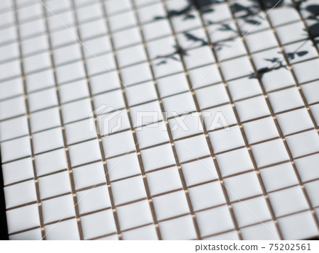 White mosaic tile before adding joint material. DIY / tiled. 75202561