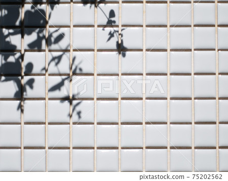 White mosaic tile before adding joint material. DIY / tiled. 75202562