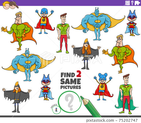 find two same super heroes characters educational game find two same super heroes characters educational game 75202747