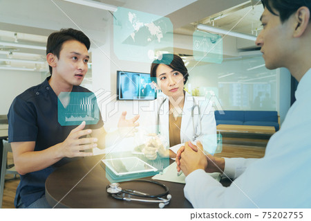 Medical examination of doctors and female doctors Hospital Medical Digital Technology Image Medical examination of doctors and female doctors Hospital Medical Digital Technology Image 75202755