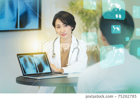 Medical examination of doctors and female doctors Hospital Medical Digital Technology Image Medical examination of doctors and female doctors Hospital Medical Digital Technology Image 75202785
