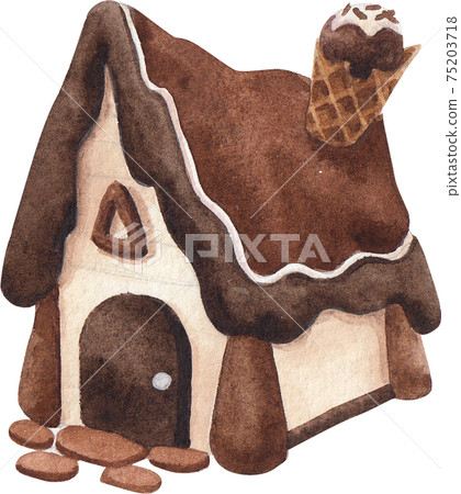 Candy Land concept watercolor element 75203718