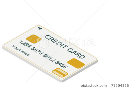 Credit card 3D illustration, isometric 75204326