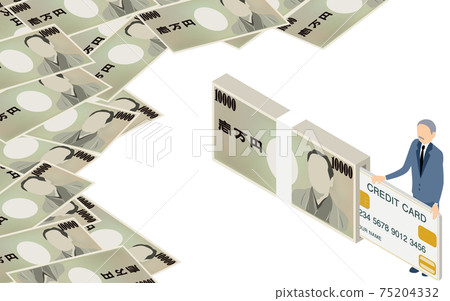 Image illustration, isometric cashing with credit card Image illustration, isometric cashing with credit card 75204332