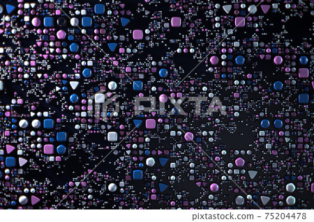 Data technology abstract futuristic illustration . Dots and lines on dark background. 3D Data technology abstract futuristic illustration . Dots and lines on dark background. 3D 75204478