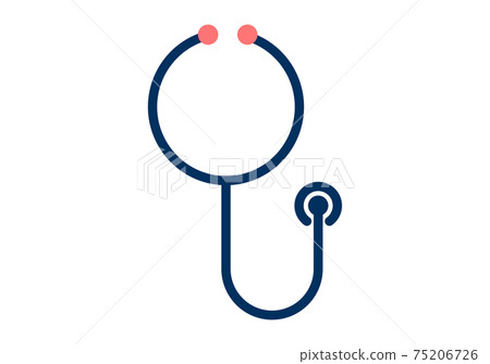 Illustration of a simple design of a stethoscope 75206726