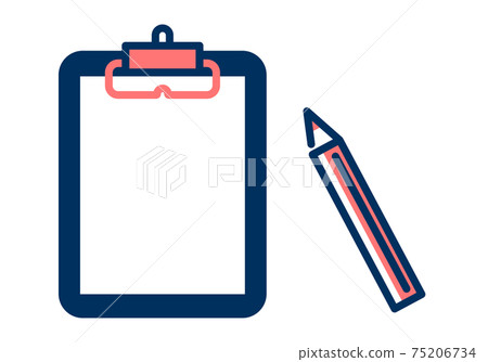Simple design illustration of clipboard and pencil Simple design illustration of clipboard and pencil 75206734