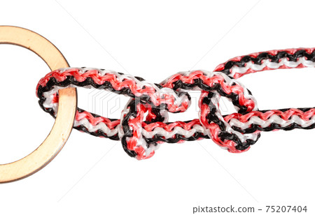 hammock hitch knot close up tied on synthetic rope 75207404
