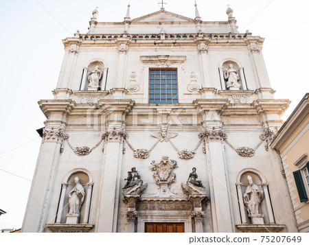 facade of Church di San Barnaba in Brescia city facade of Church di San Barnaba in Brescia city 75207649