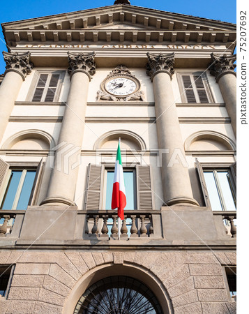 facade of Accademia Carrara in Bergamo city 75207692