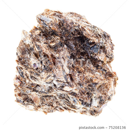 rough Phlogopite (magnesium Mica) stone on white 75208136