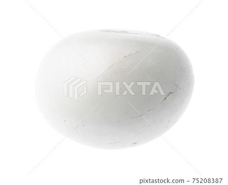 polished milky quartz gemstone cutout on white polished milky quartz gemstone cutout on white 75208387