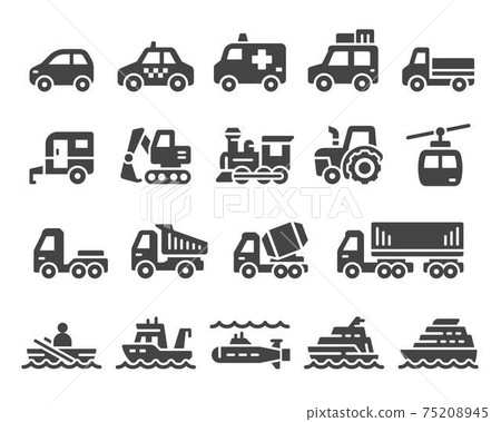 vehicle icon set 75208945