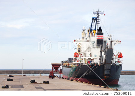 Freighter anchored at the port 75209011