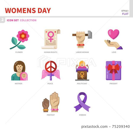 womens day icon set womens day icon set 75209340
