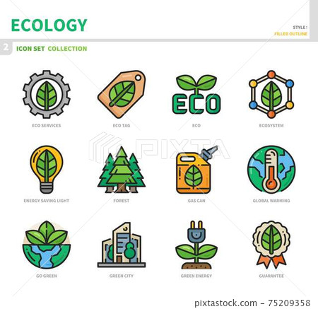 ecology icon set ecology icon set 75209358